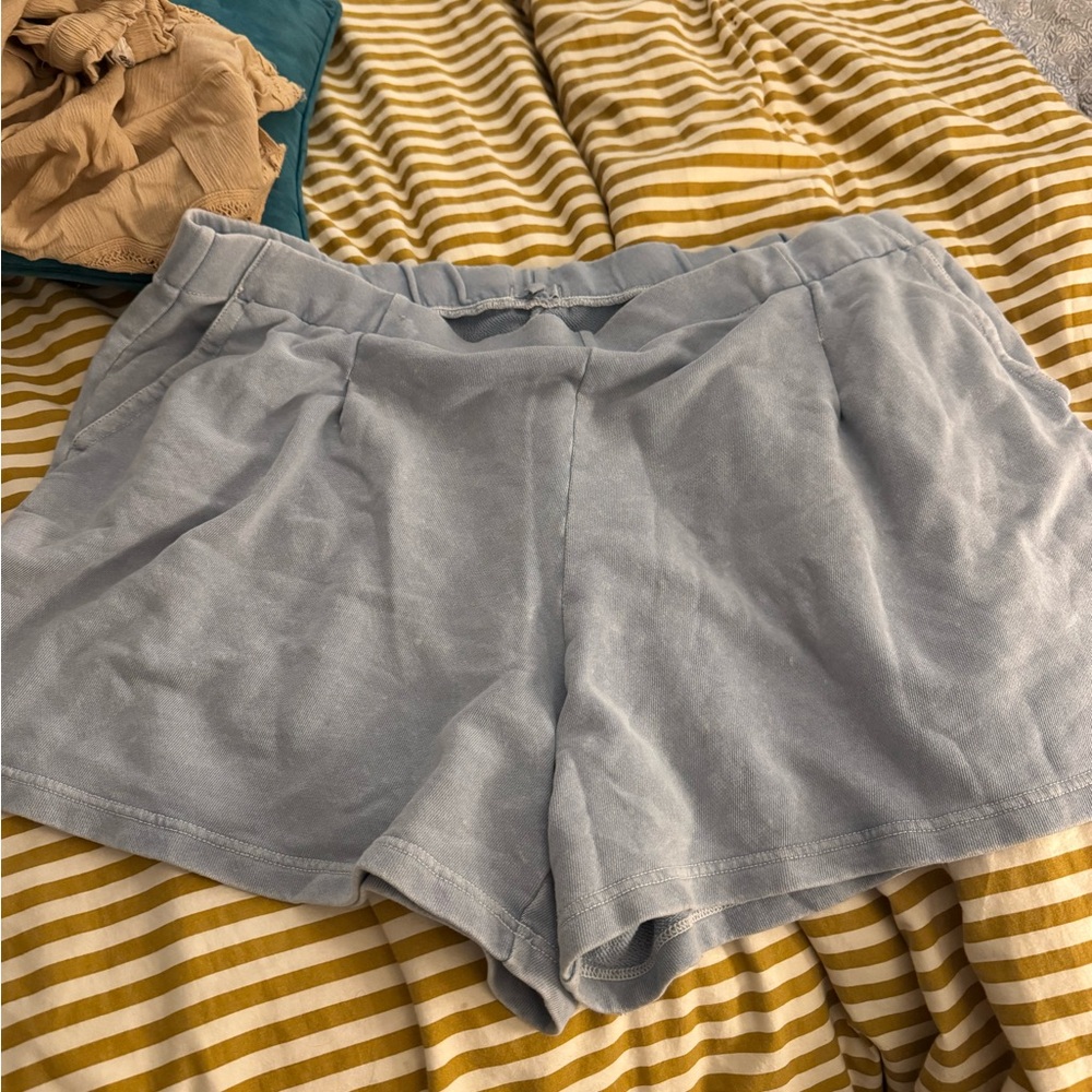aerie Light Blue Pull-On Lounge Shorts